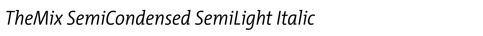 TheMix SemiCondensed SemiLight Italic image